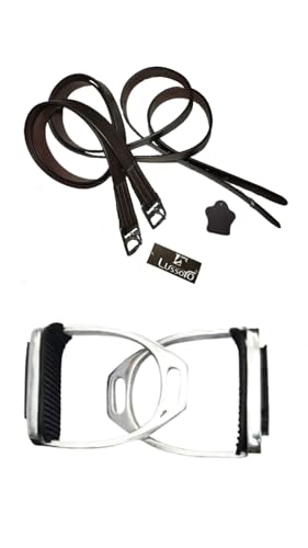 Leather English Riding Horse Saddle Starter Kit Brown Saddle 7 Pcs Combo Pack (Size 15)
