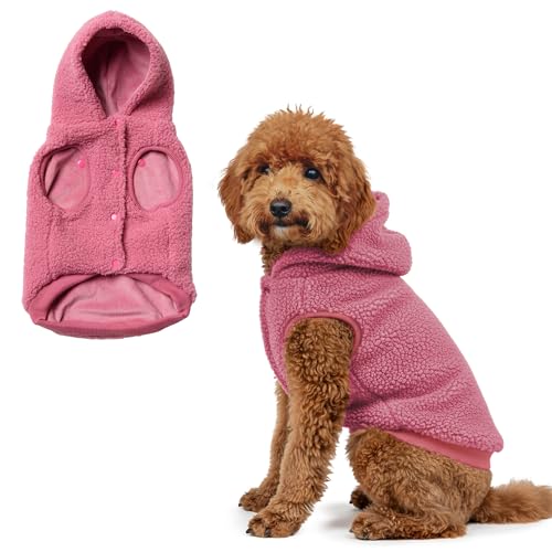 Sherpa Fleece Dog Jacket (Dark Pink / 2XL)