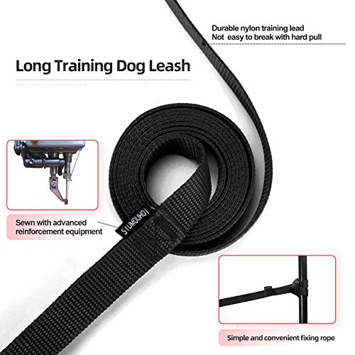 Dog Puppy Obedience Recall Training Agility Lead (Black / 30 Feet)