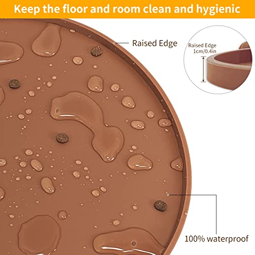 Silicone Pet Placemat (Brown / 24"L x 16"W)