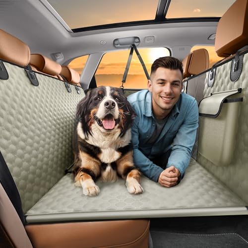 Back Seat Extender for Dogs (Khaki / For Cars / SUV / Small Trucks)
