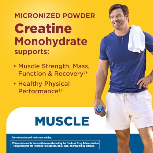 Micronized Creatine Monohydrate Powder 5g per Serving (15.8 Ounce (Pack of 1))