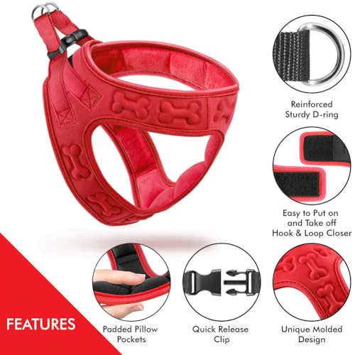 Comfort fit Step (M (Chest 17"-18.5") / Red Plush)