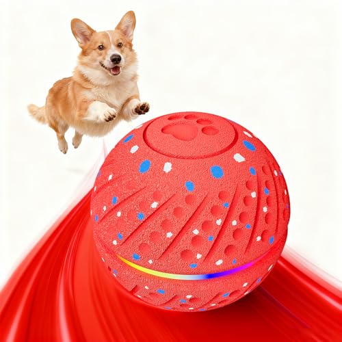 Interactive Smart Moving Dog Ball Toy (Red / 2.8 inches)