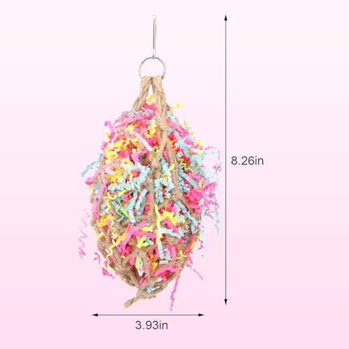 Bird Shredding Foraging Toy Parrot Cage Hanging Paper Chew Toy (Shredding Toy)