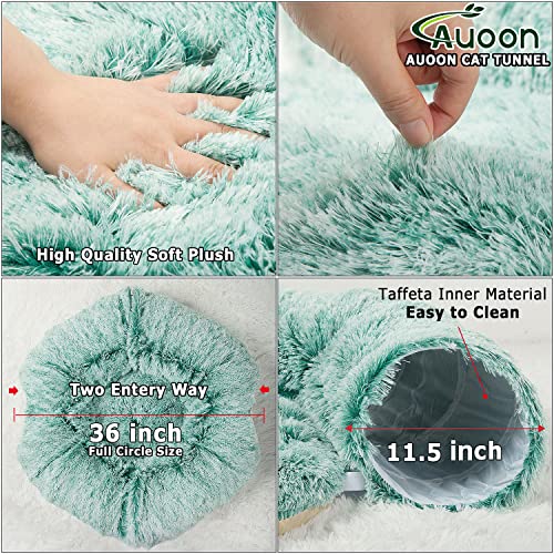Plush Cat Tunnel Bed for Indoor Cats (Rosiness)