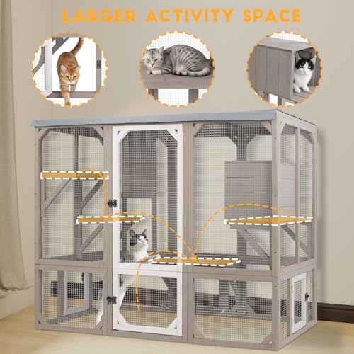 Catio Outdoor Cat Enclosure (59" L x 27.5" W x 47.2" H)