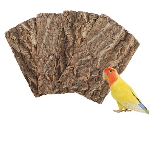 4 Pack Natural Cork Bark Bird Perch Stand (15.7 × 11.8 inch)