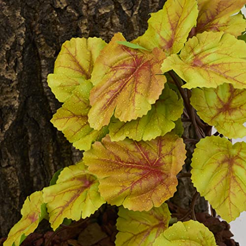 Yellow Reptile Terrarium Plants Fake Heuchera Hanging Suction Décor (Fake Heuchera Micrantha Yellow)