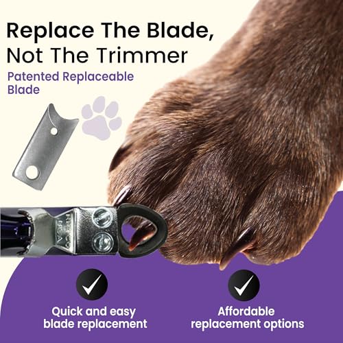 Guillotine Dog Nail Clippers for Large Dogs (Winner's Circle Purple / Large)