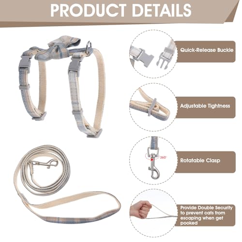 Cat Harness and Leash Set (Bow Tie)