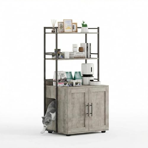 Cat Litter Box Enclosure (Grey)