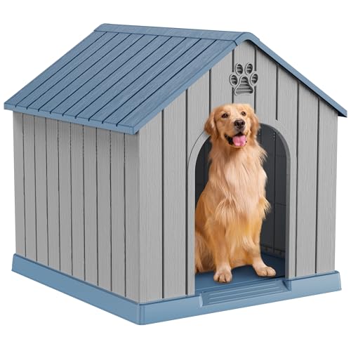Large Dog House Indoor Outdoor (Blue / Large Dog:38 Inch)