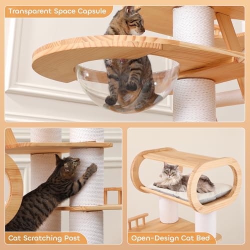 76.8'' Modern Cat Tree for Indoor Cats (76.8'')