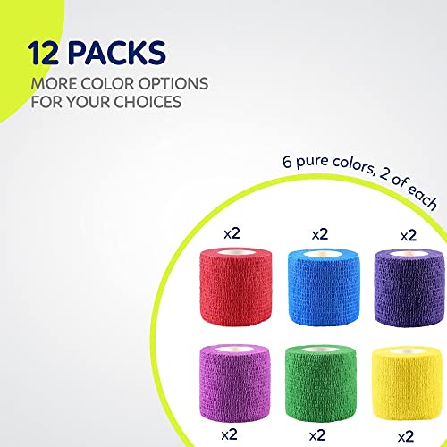 Pet Wrap Self (2 Inch (Pack of 12) / Solid Color A)
