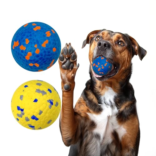 Dog Balls for Aggressive Chewers (E-yellow&blue)