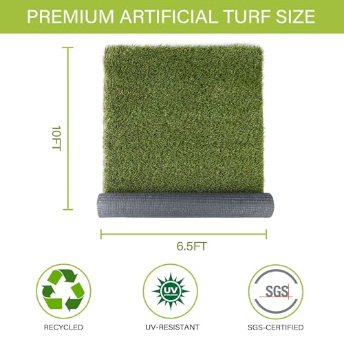 Dog Grass Pads 6.5 x 10 FT Artificial Grass Pee Pads for Dogs Potty Fake Grass Rug Turf Mat for Dogs Training Indoor Outdoor Garden Lawn Artificial Grass Rug (6.5x10 FT)