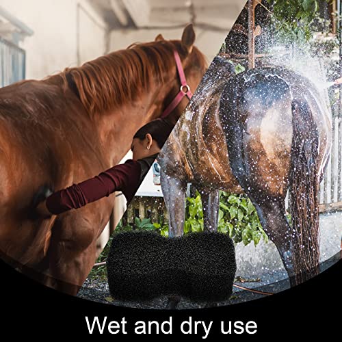 3 Pcs Horse Groomer Sponge Scrubber Massager Horse Grooming Brush Kit Supplies Large Soft Care for Cleaning Washing Bathing