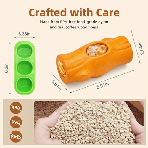 2 Pack Dog Toys for Aggressive Chewers Orange (Orange)