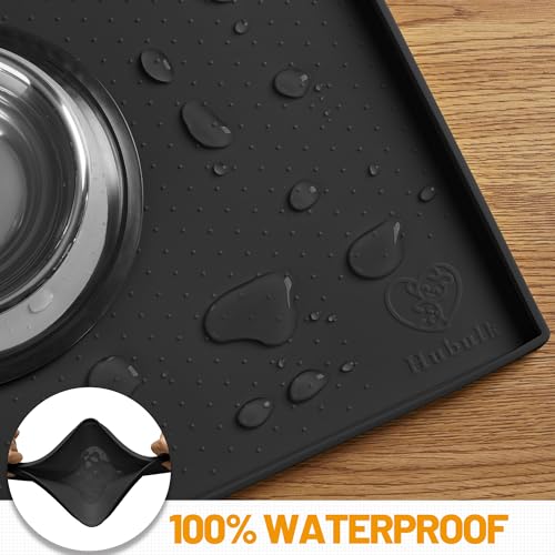 Dog Feeding Mat (Black / 28"l X 18"w)