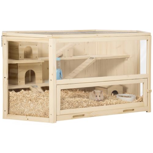 Wooden Large Hamster Cage (Natural Wood)