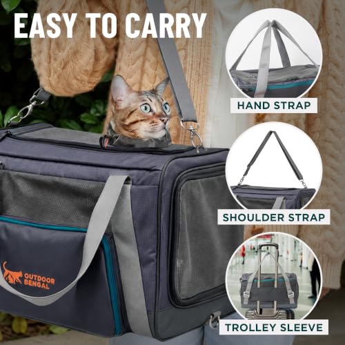 Zeppelin™ Airline Approved Cat Carrier Large Soft (Charcoal Black)
