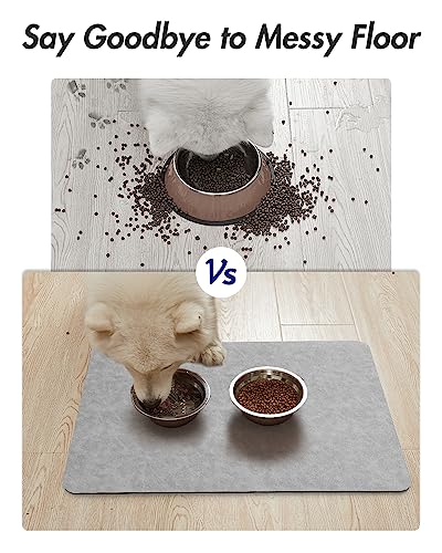 Absorbent Pet Feeding Mat (LIGHTGREY / 16"x24")