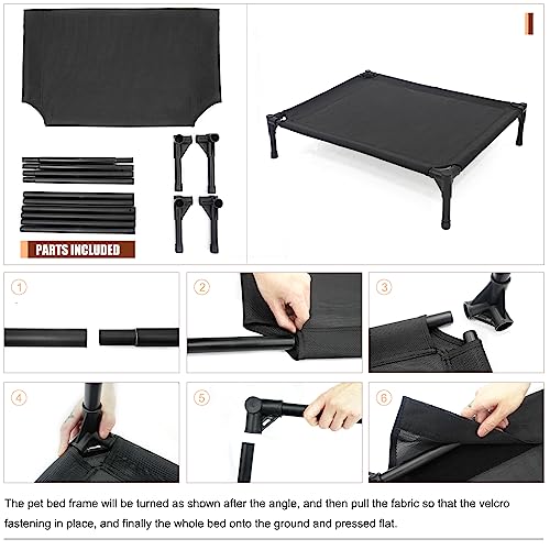 Elevated Dog Bed for Small Dogs (Brown / Small)