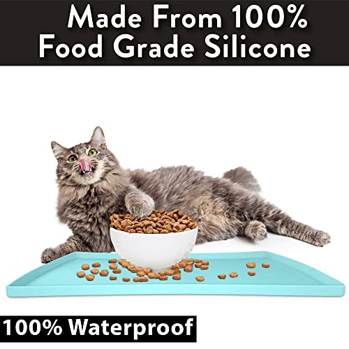 Premium Cat Food Mat (L: 24" x 14" / Aruba)