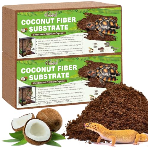 2 Pack Compressed Coconut Fiber Substrate for Reptiles (2 pack)