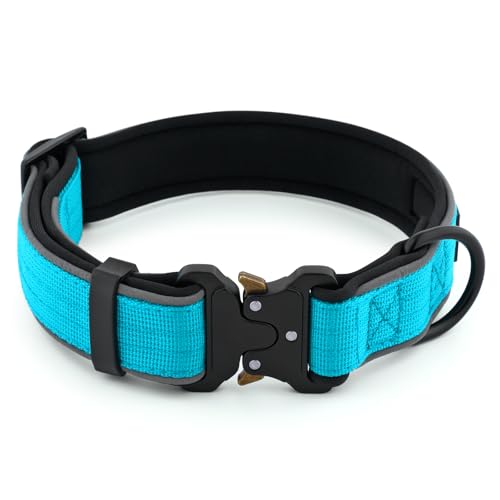 Tactical Dog Collar (L / Cyan)