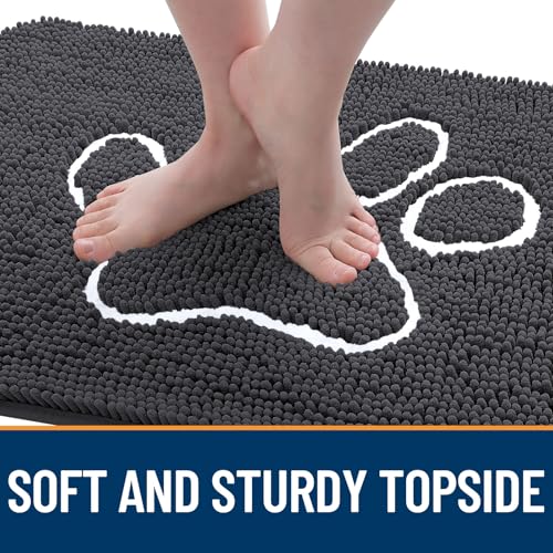Dog Door Mat for Muddy Paws 70x24 (Dark Grey / 70" X 24")