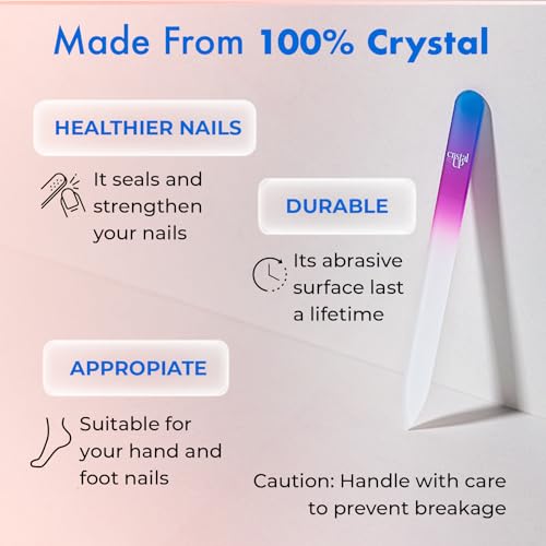 Crystal Nail and Feet Care Kit (2-Piece Set / Purple & Fucsia)