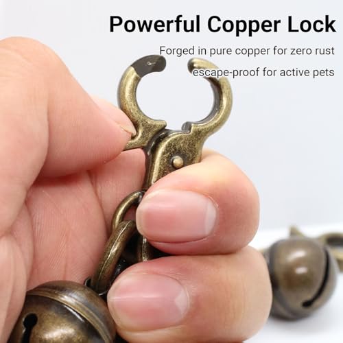 Copper Bells for Dog Training to Go Outside (Lobster Clasp (for Medium & Large Dogs))