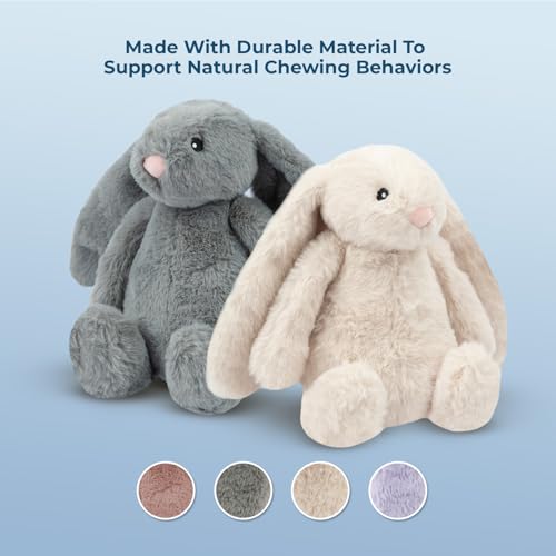 Bunny Buddy Squeaky Plush Dog Toy (Bunny (Beige) / Small)