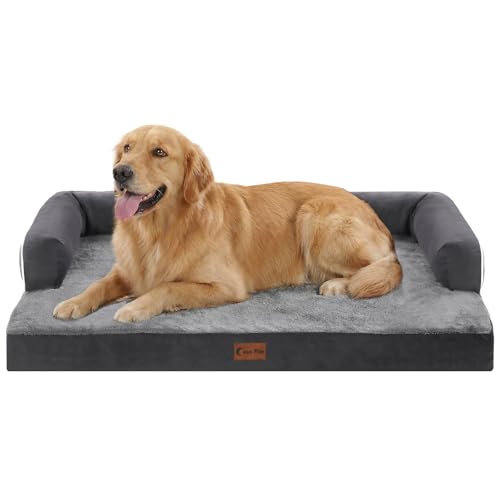 Orthopedic Dog Bed for Extra Large Dogs (Dark Grey / 41.0"L x 27.0"W x 8.0"Th)