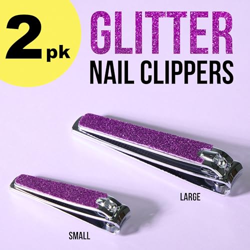 Nail Clippers Set (Purple Glitter)