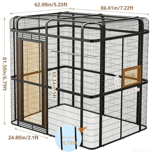 Extra Large Walk (Black / 86.6"L x 63.0"W x 81.5"H)