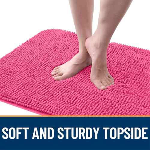 Dog Door Mat for Muddy Paws 35x24 (Hot Pink / 35" X 24")