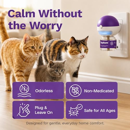 Cat Calming Pheromone Diffuser (Purple / 3.19 Fl Oz)