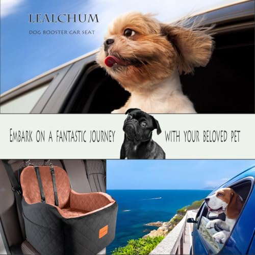 Dog Booster Car Seat for S (Black/Brown / Medium)