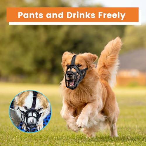 Dog Muzzle Lightweight Breathable Basket Muzzle (Size 2)