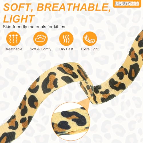 Cat Harness and Leash Set (Medium(Chest: 14"-22") / Leopard Khaki)