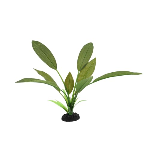 2 Pack 12 Inch Aquarium Silk Aquarium Plants (Green C / 12 Inch)