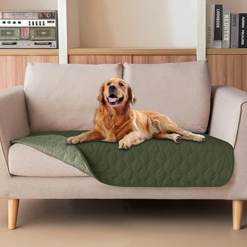 Waterproof Loveseat Cover (32x53 Inch (Pack of 1) / Dark Olive/Light Olive)