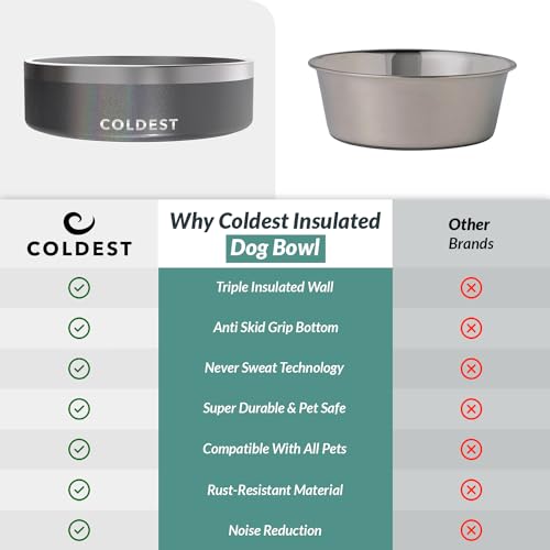 Coldest Dog Bowl (42 oz / Stardust Glitter)