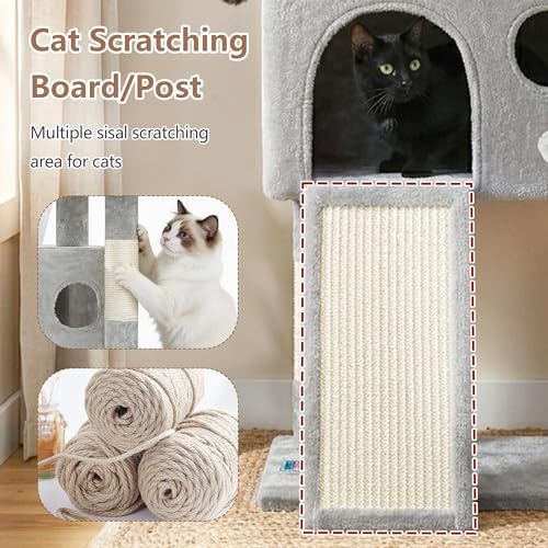 Cat Tree Tower 42'' with Condo (Light gray / 42 inch)