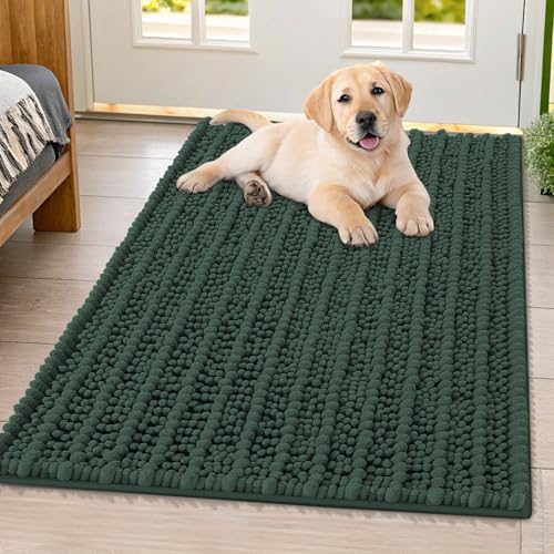 Dog Door Mat for Muddy Paws 40x32 (Layered-Green / 40"X32")