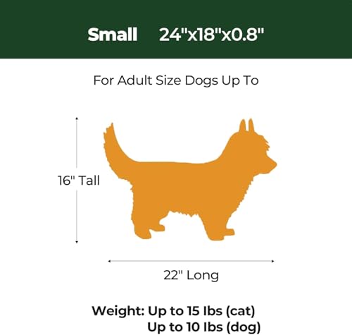 Dog Crate Pad (24.0"L x 18.0"W x 0.8"Th / Green, 1 Pack)