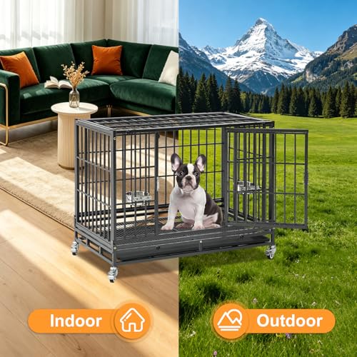 36 inch Stackable Heavy Duty Dog Crate (36.0"L x 22.5"W x 29.5"H)